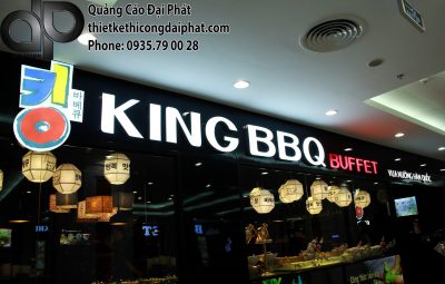 bảng hiệu chữ nổi mica sáng đèn